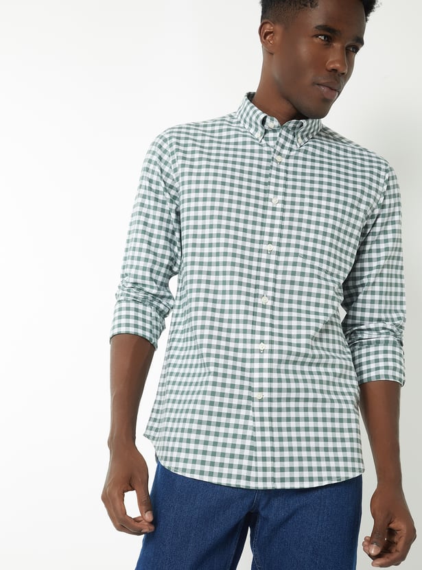 Men Checked Slim Fit Shirt