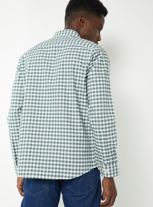 Men Checked Slim Fit Shirt