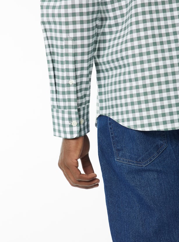 Men Checked Slim Fit Shirt