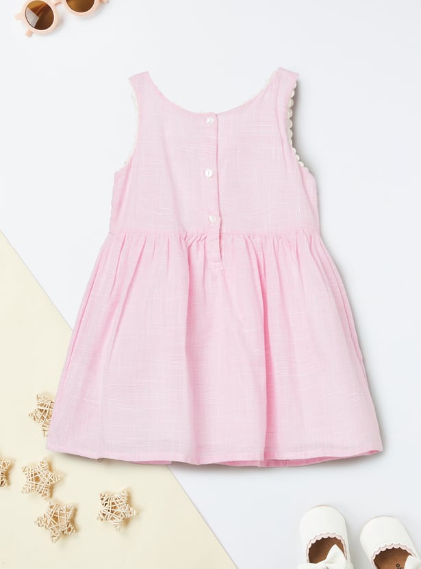 Girls Embroidered Sleeveless Dress