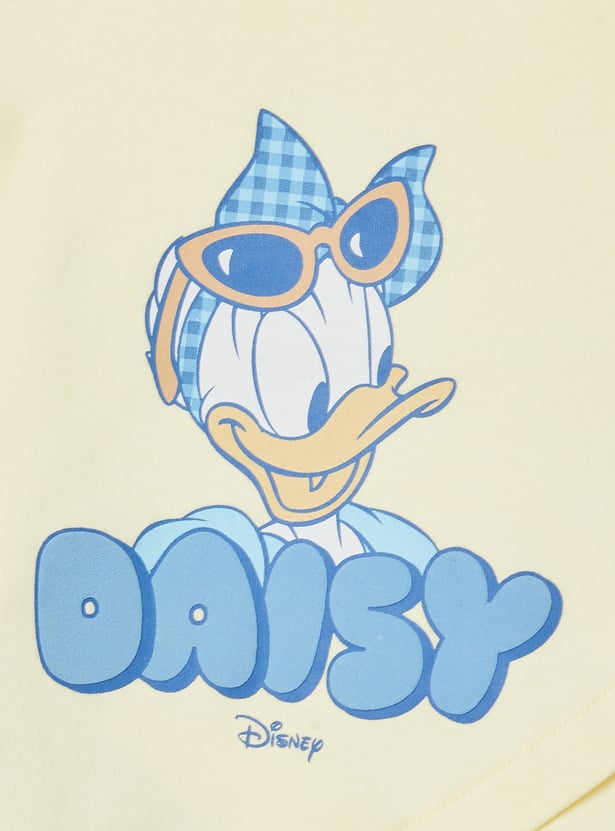 Girls Daisy Duck Print Shorts Set