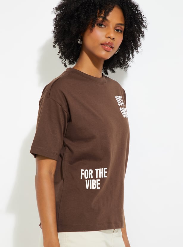 URB_N Women Oversized Back Printed T-shirt