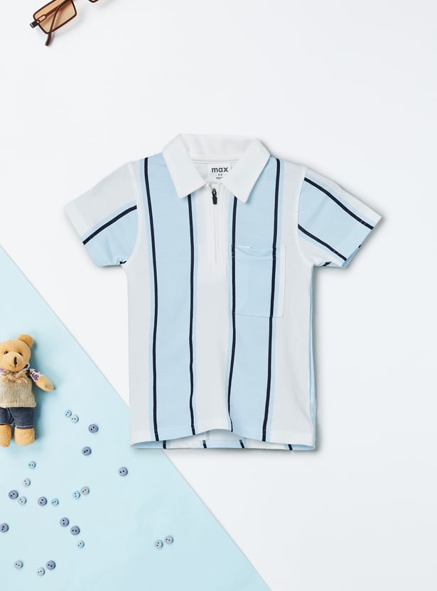 Boys Striped Polo T-shirt