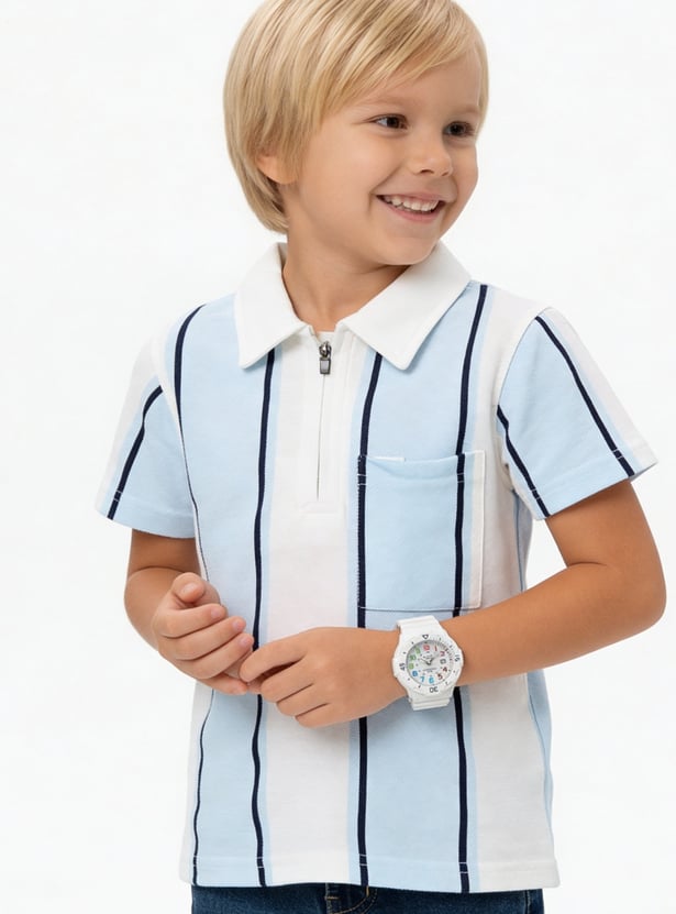 Boys Striped Polo T-shirt
