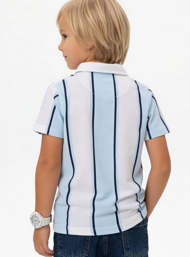 Boys Striped Polo T-shirt