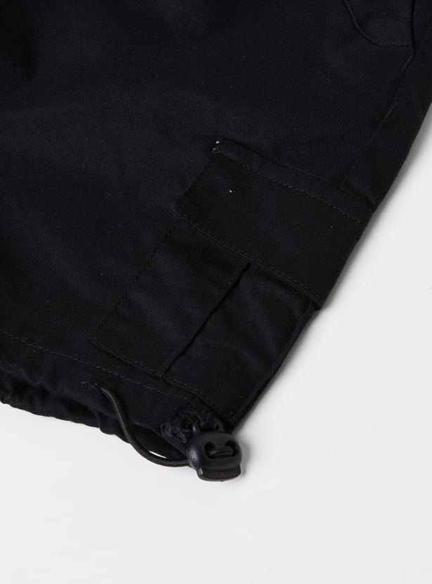 Boys Solid Cargo Shorts