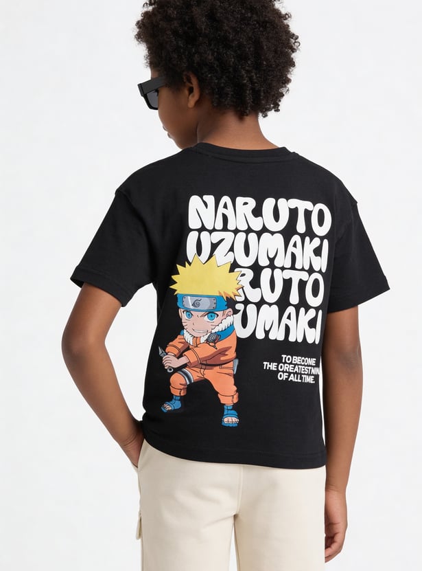 Boys Naruto Cargo Printed Shorts Set