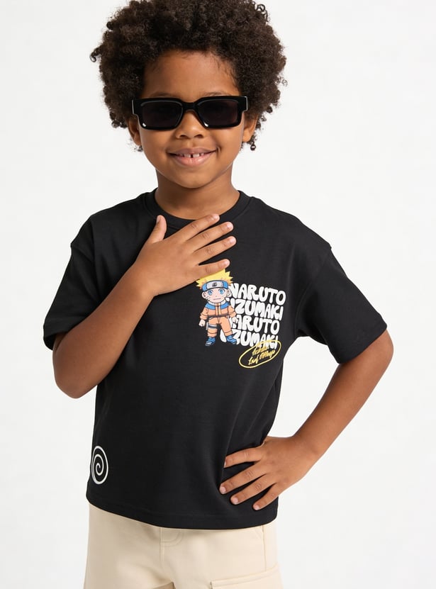 Boys Naruto Cargo Printed Shorts Set