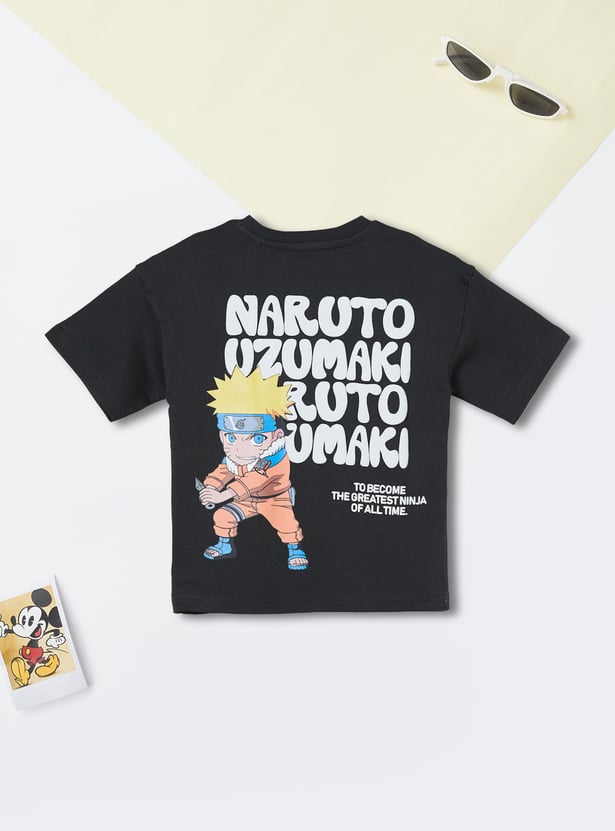 Boys Naruto Cargo Printed Shorts Set