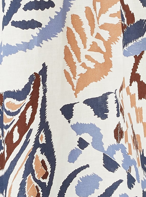 Women Printed A-line Midi Dress