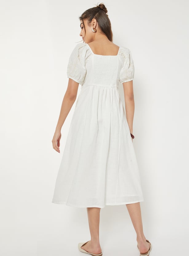 Women Embroidered Midi Dress