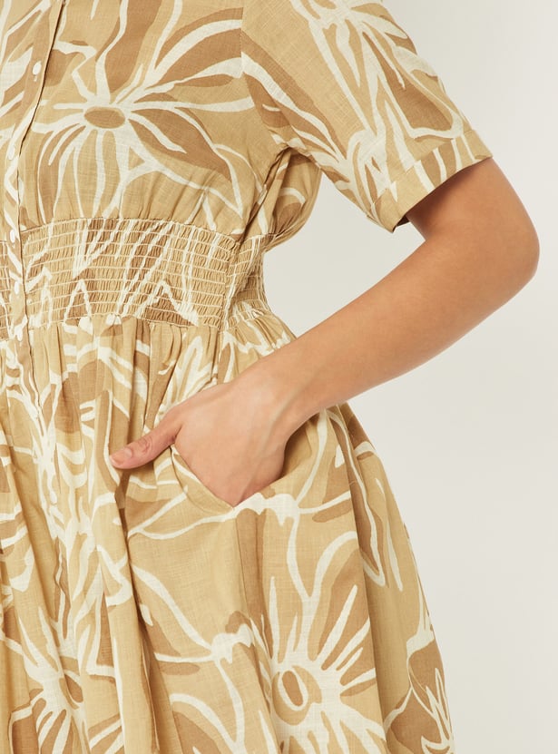 Women Printed Shirt Dress