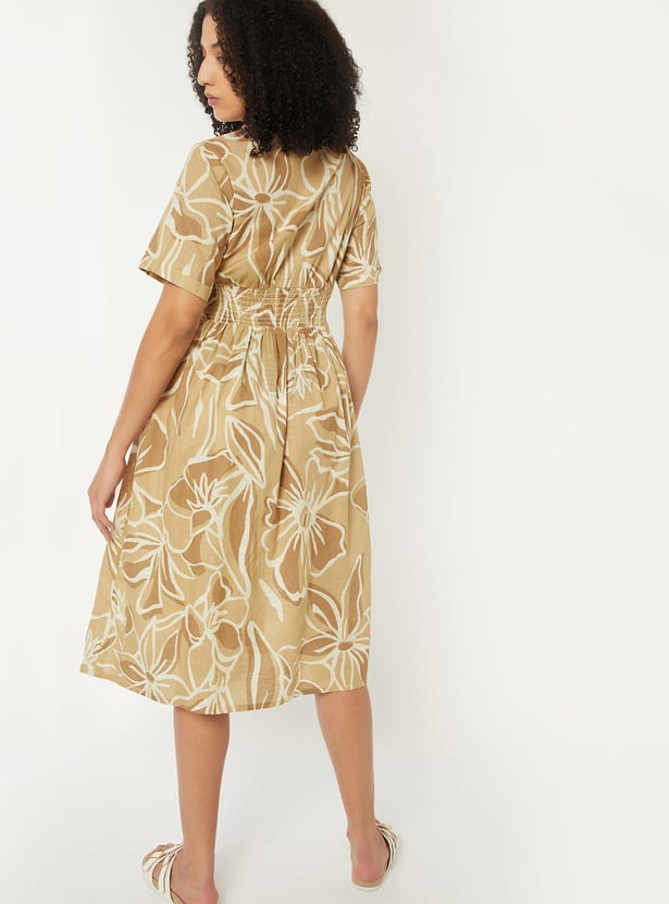 Women Printed Shirt Dress