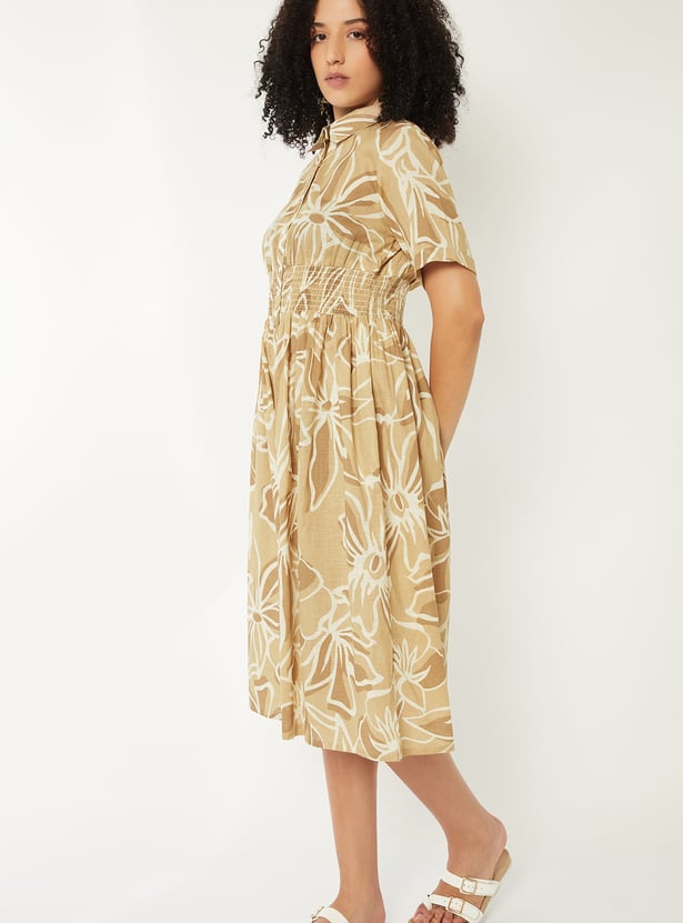 Women Printed Shirt Dress