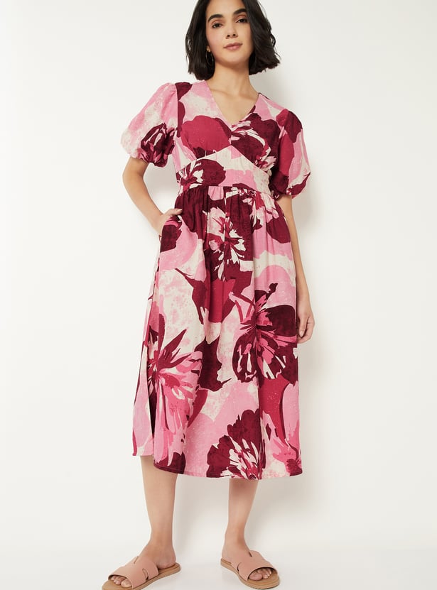 Women Printed Midi Dress