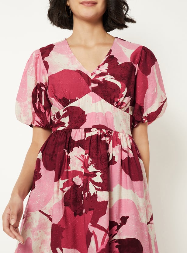 Women Printed Midi Dress