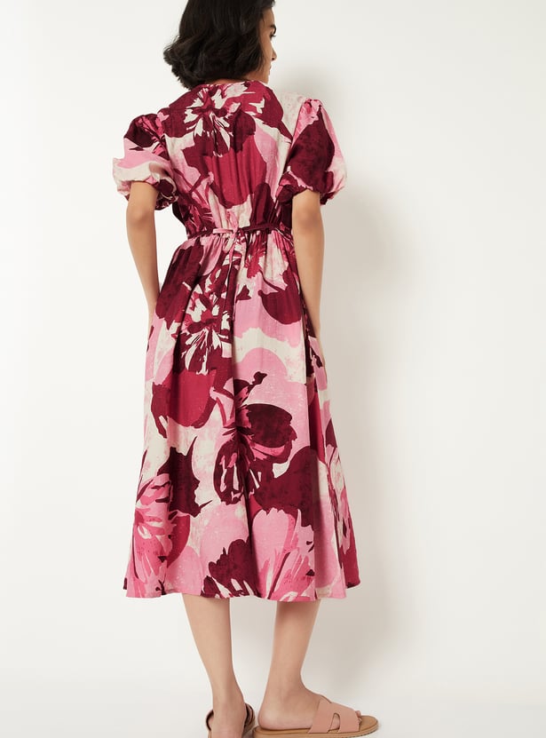 Women Printed Midi Dress