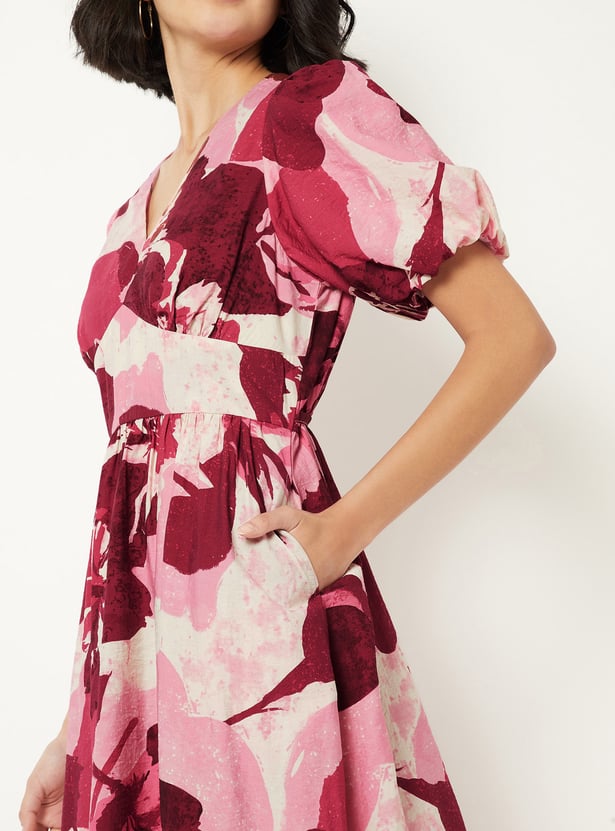 Women Printed Midi Dress