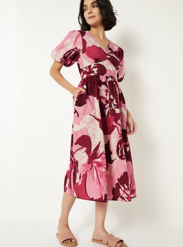 Women Printed Midi Dress