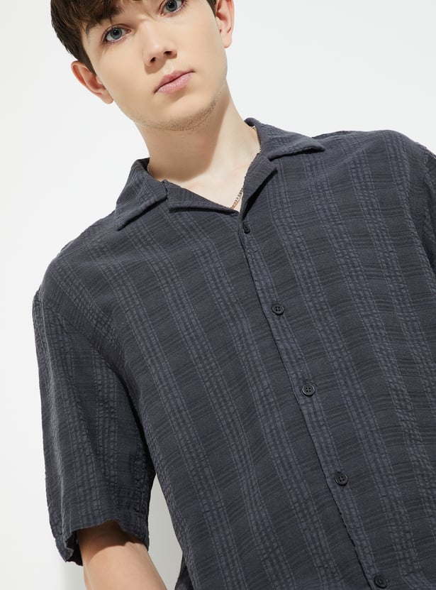 URB_N Men Striped Resort Shirt