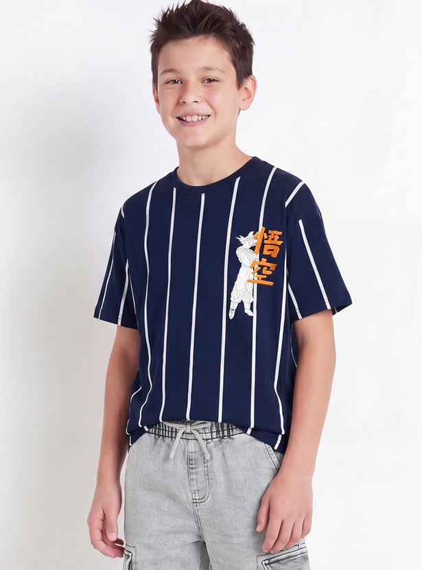 Boys Dragon Ball Z Striped T-shirt