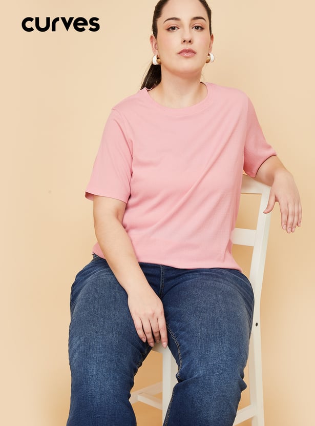 Women Textured T-shirt