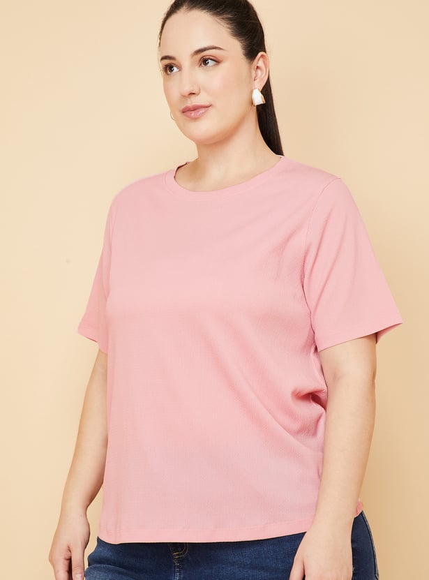 Women Textured T-shirt
