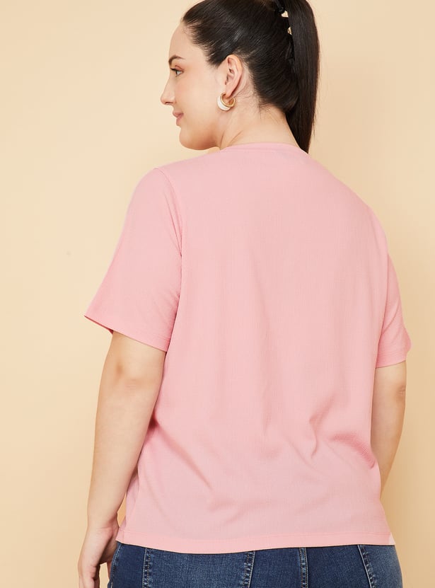 Women Textured T-shirt