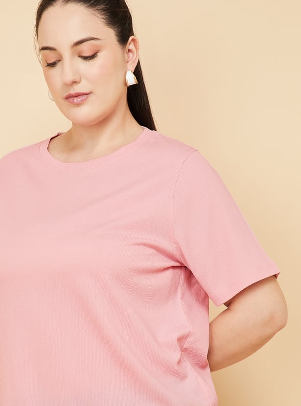 Women Textured T-shirt