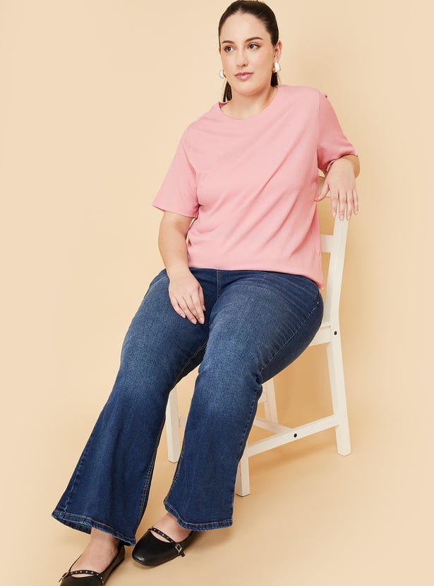 Women Textured T-shirt