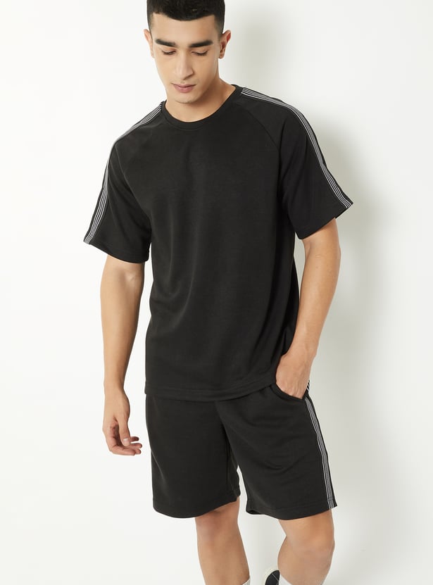 Men Side Taping Sports T-shirt