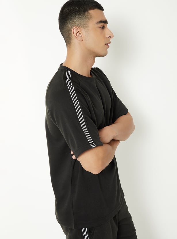 Men Side Taping Sports T-shirt