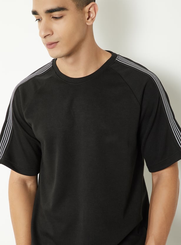 Men Side Taping Sports T-shirt