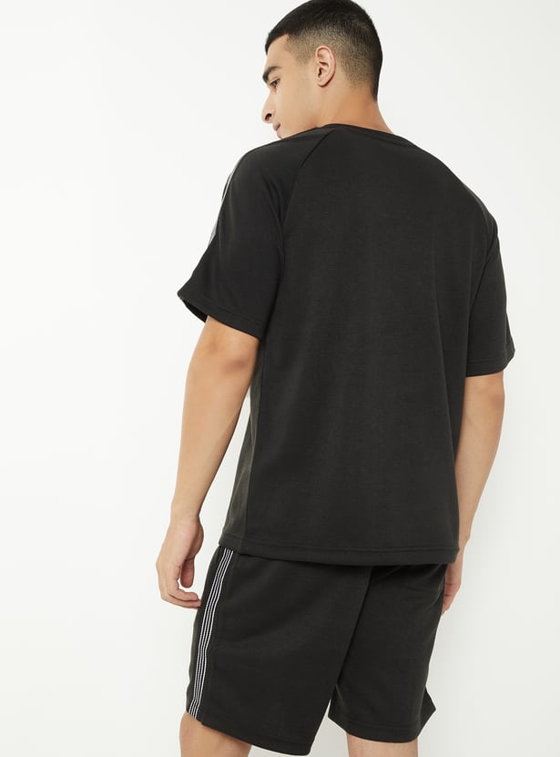 Men Side Taping Sports T-shirt