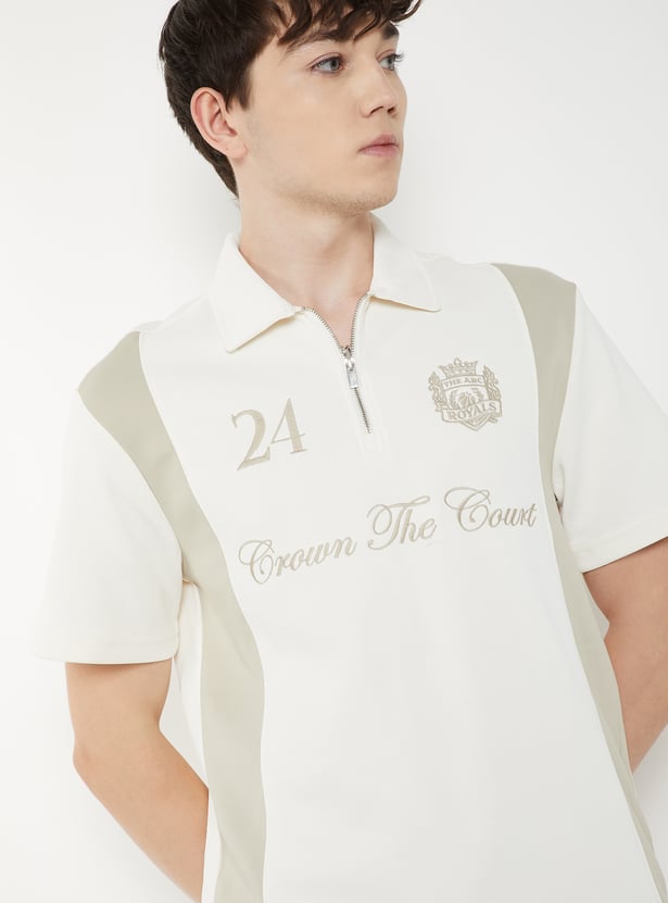 Men Embroidered Sports Polo T-shirt