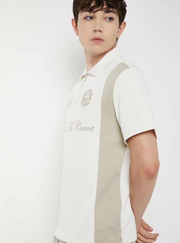 Men Embroidered Sports Polo T-shirt