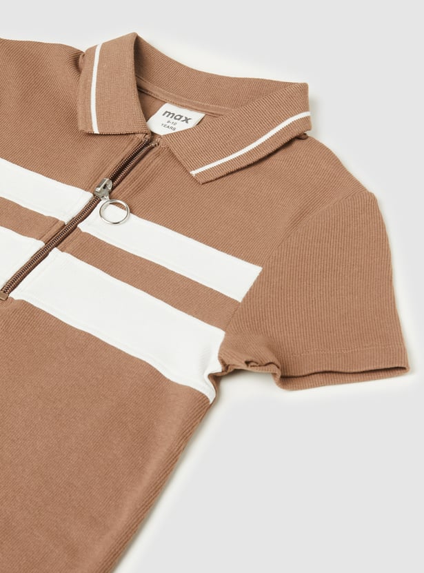 Girls Colourblock T-shirt Dress