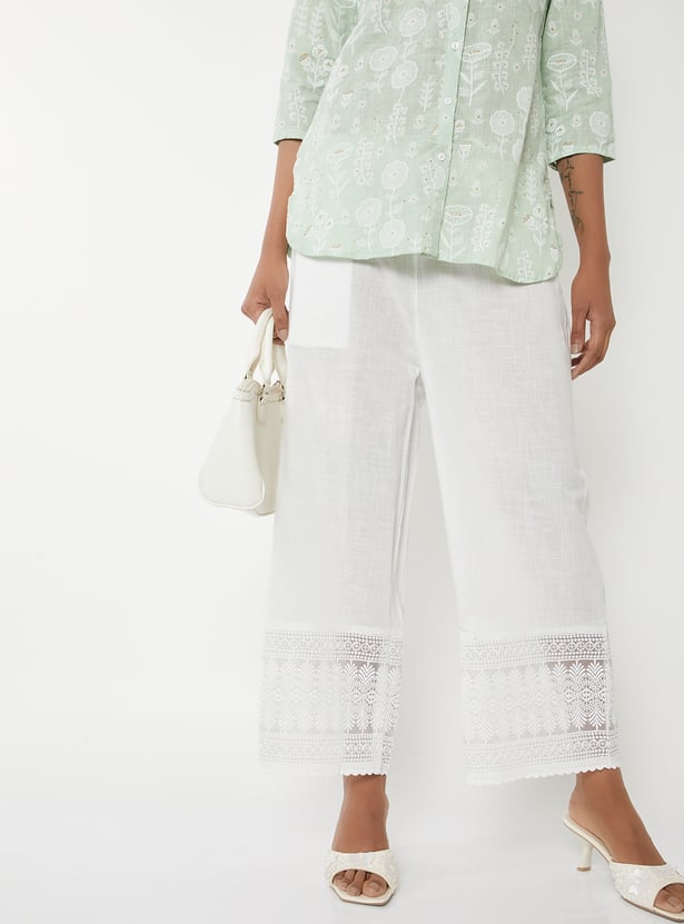 Women Embroidered Palazzos