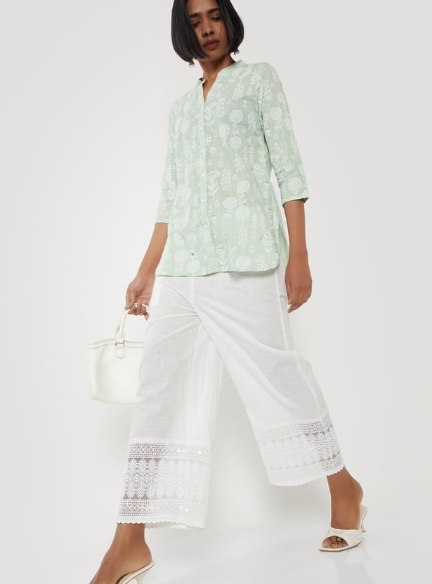 Women Embroidered Palazzos