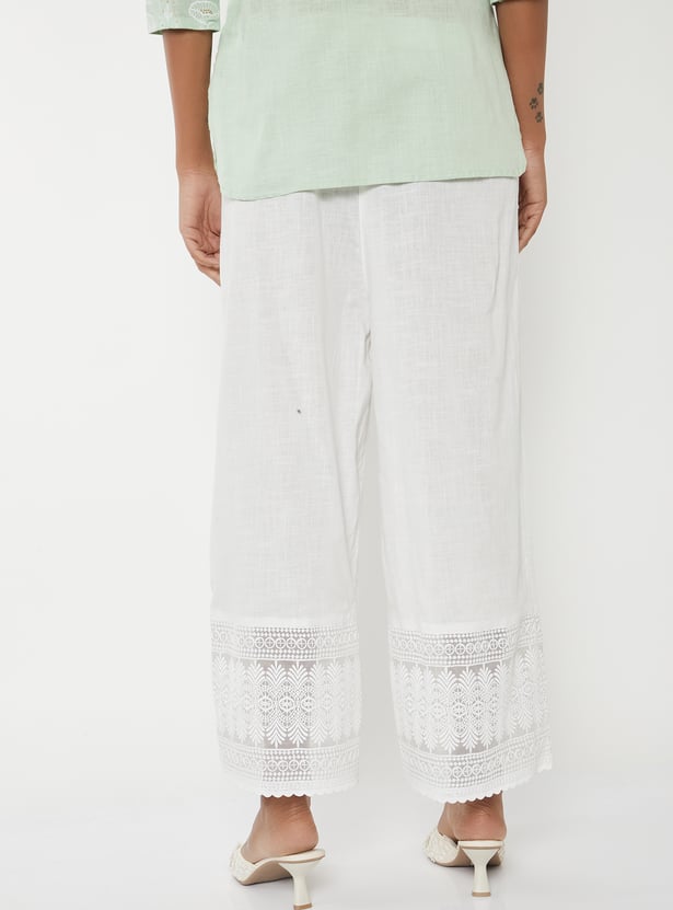 Women Embroidered Palazzos