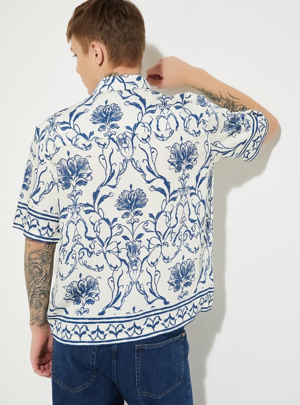 URB_N Men Printed Regular Fit Shirt