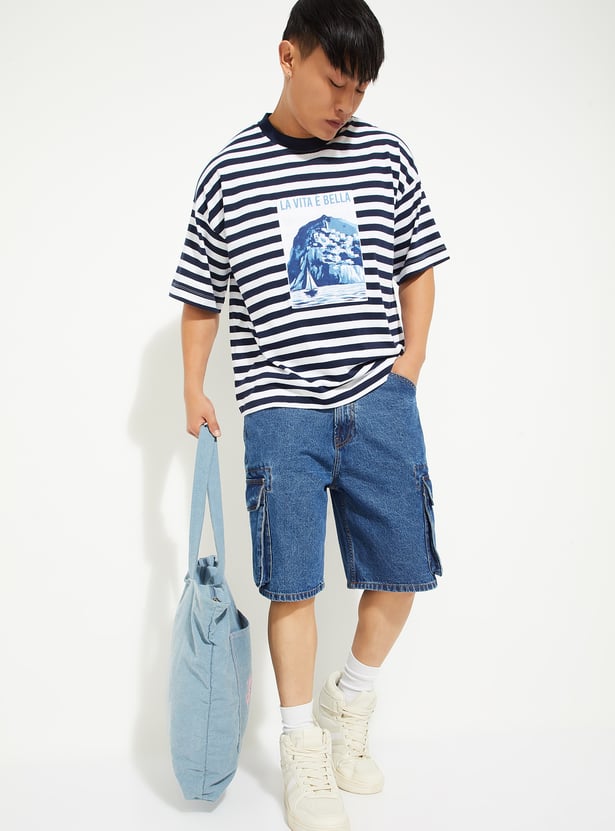 URB_N Men Striped T-shirt
