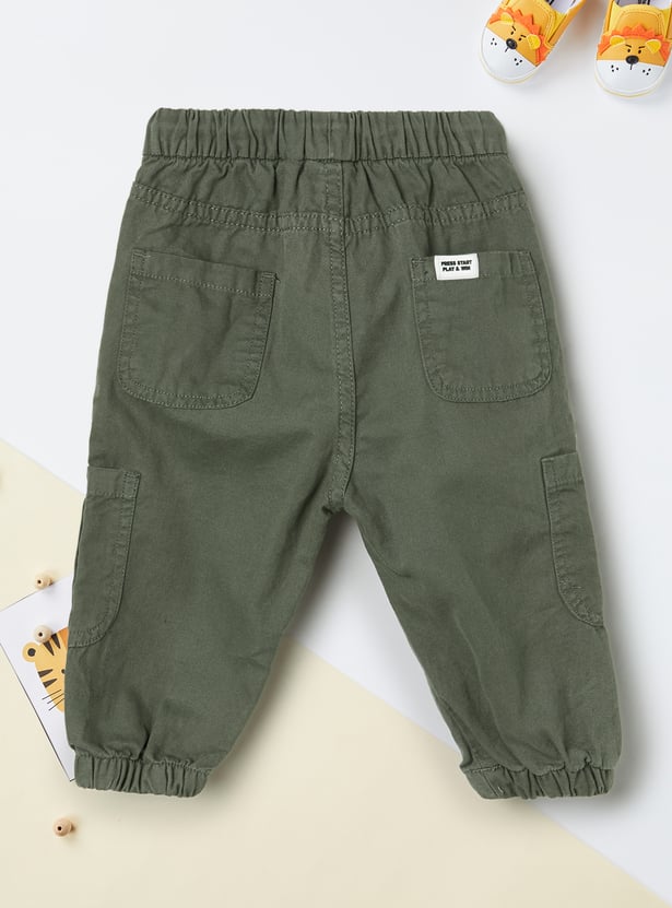 Boys Solid Cargo Joggers