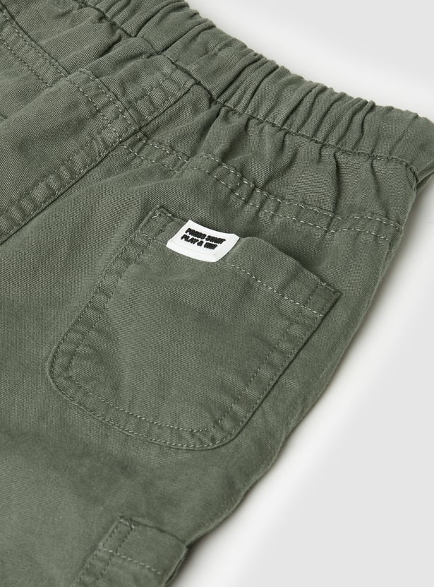 Boys Solid Cargo Joggers