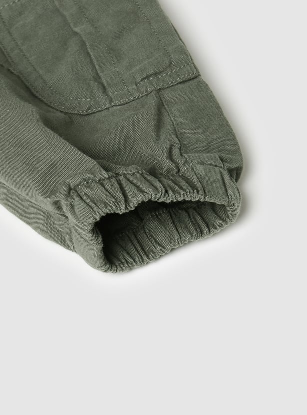 Boys Solid Cargo Joggers