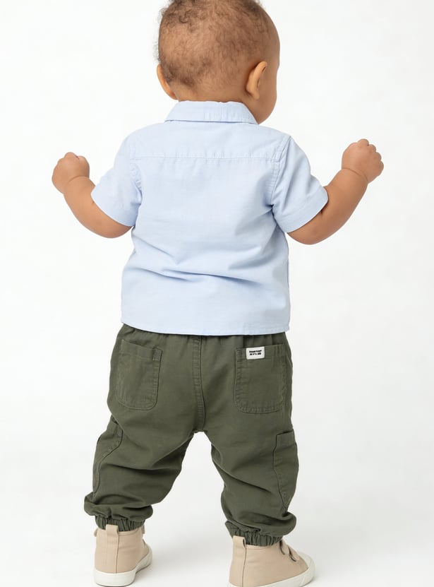 Boys Solid Cargo Joggers
