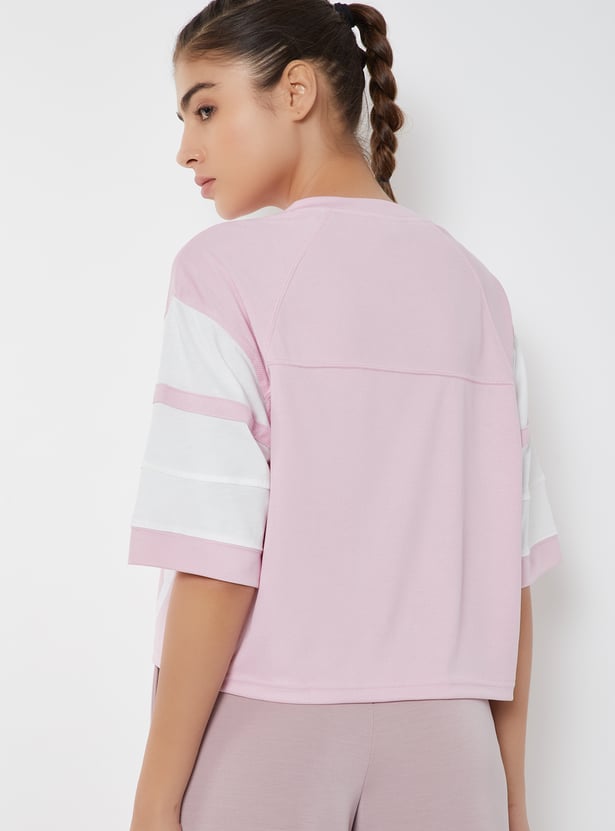 Women Printed Boxy Fit Sports T-shirt