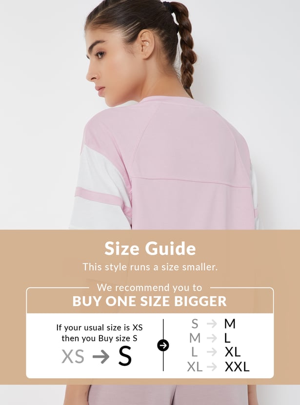 Women Printed Boxy Fit Sports T-shirt