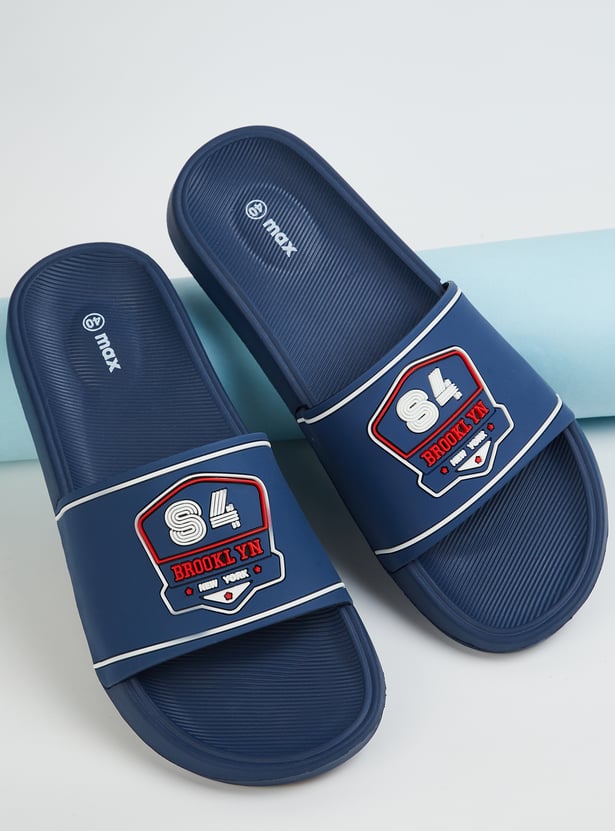 Men Embossed Sliders