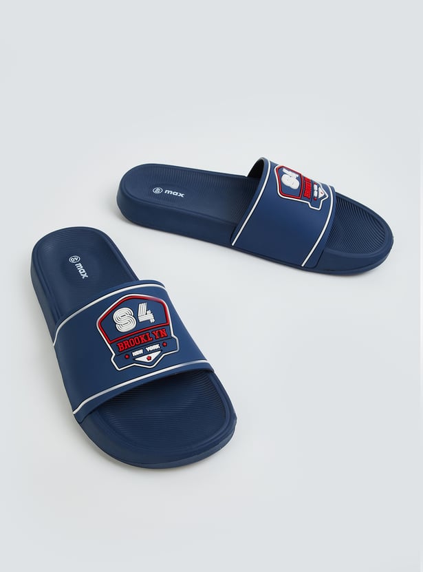 Men Embossed Sliders